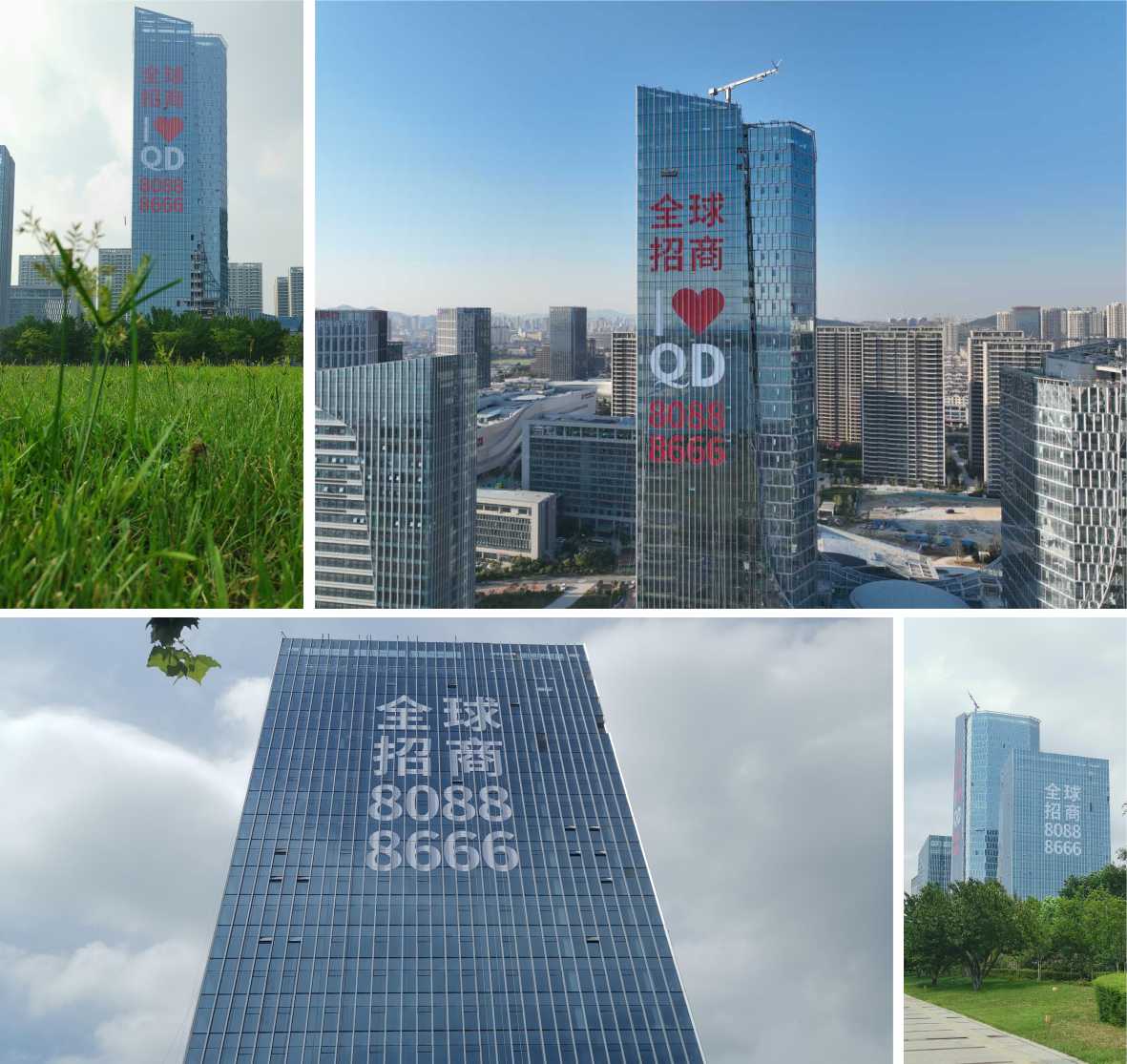 樓體燈飾字竣工白天實拍