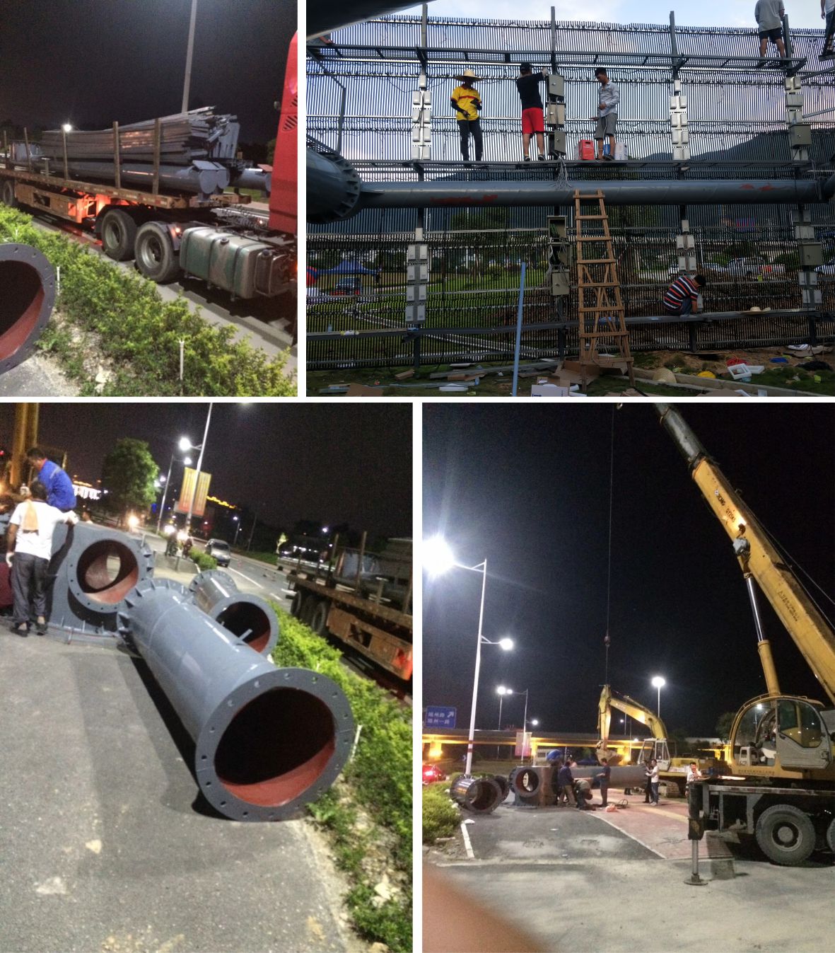 高炮智慧顯示燈光秀安裝實(shí)拍 高炮智慧顯示燈光秀安裝實(shí)拍