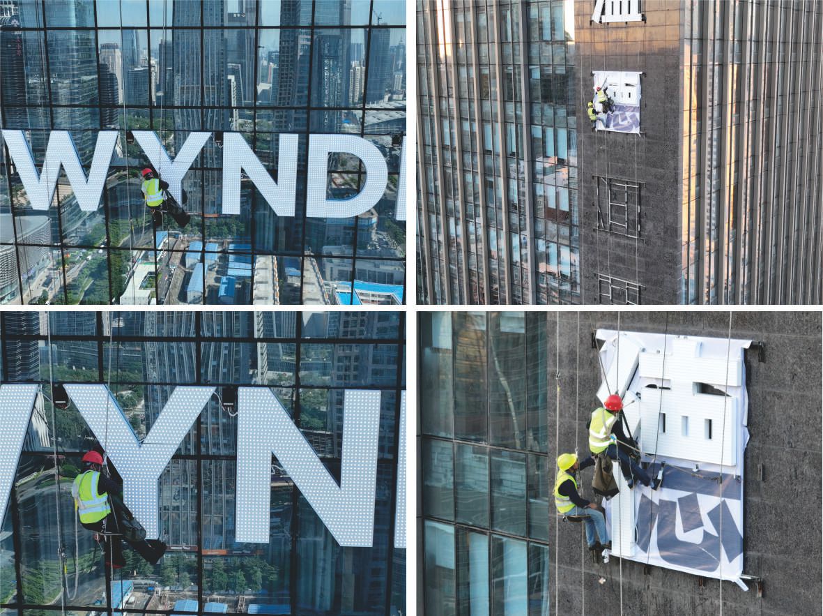 樓體標識發(fā)光字現(xiàn)場安裝圖片 樓體標識發(fā)光字現(xiàn)場安裝圖片